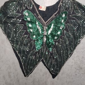Vintage Green Butterfly top